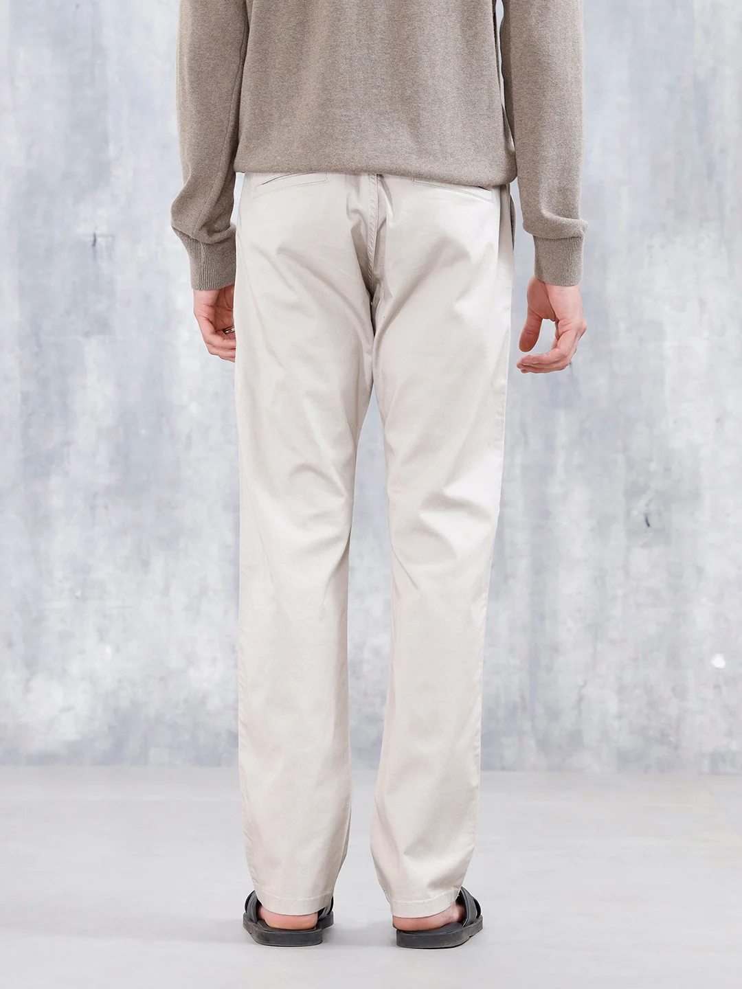 Men's Straight Fit Woven Jogger | Beige - Image 3