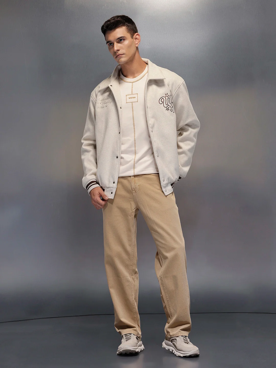 Men'sloose fit jeans | Khaki - Image 2