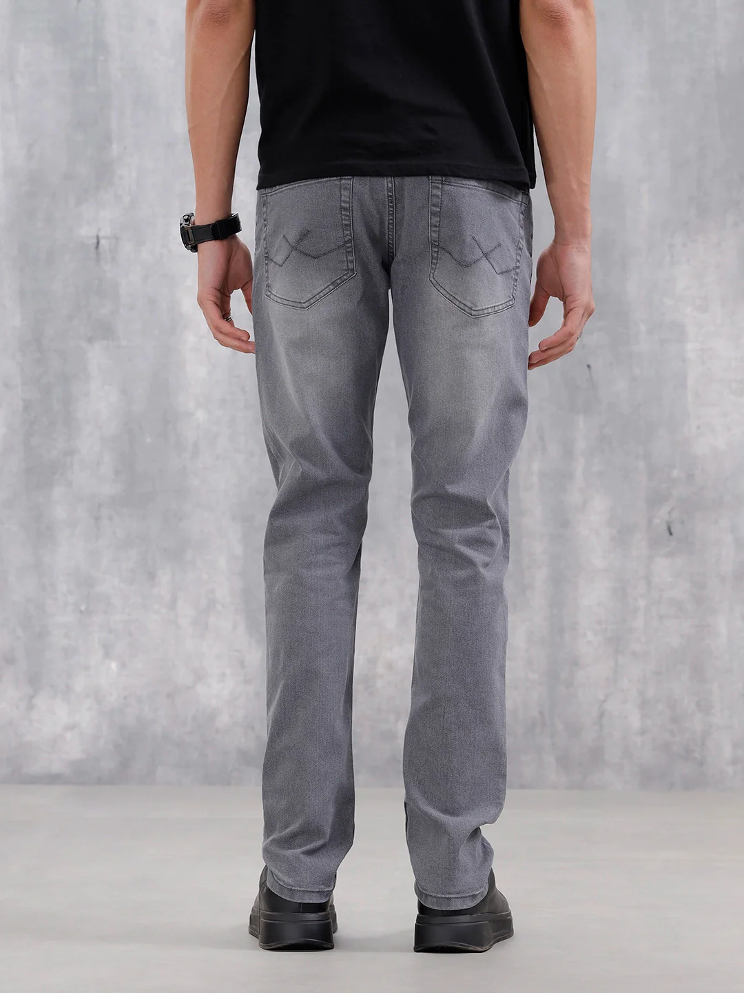 Mid Wash Casual Slim Fit Jeans | Grey - Image 3