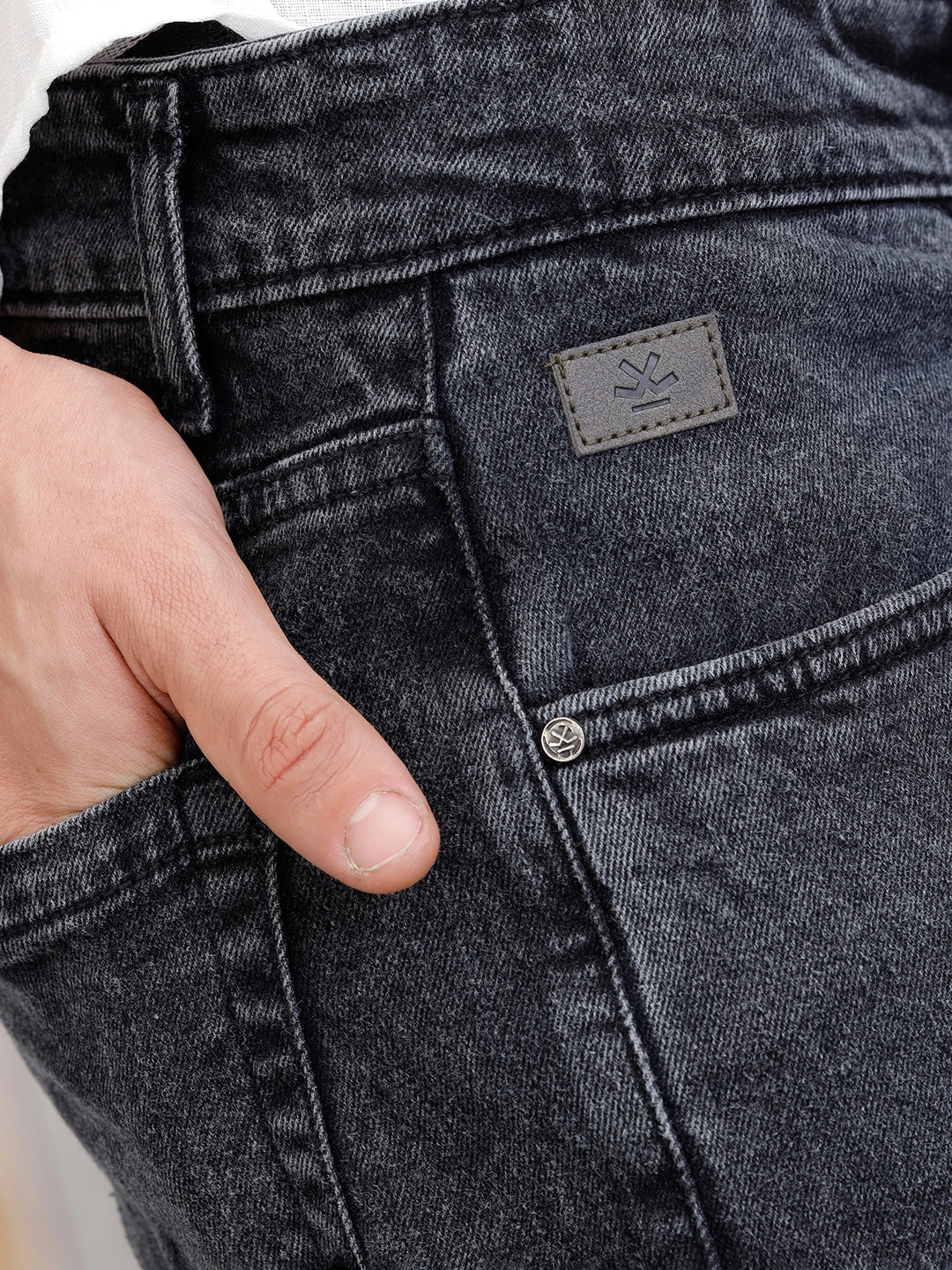 Mid Washed Slim Fit Jeans | Grey - Image 5