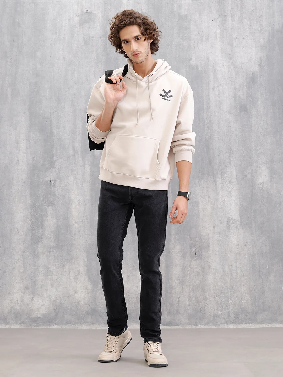 Mild Washed Slim Tapered Jeans I Grey - Image 2