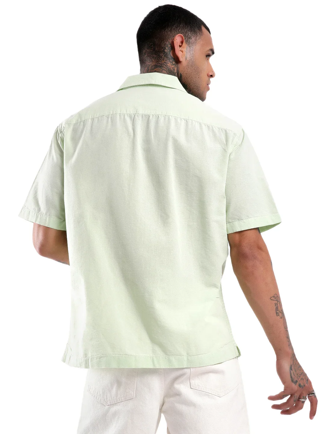 Mint Resort Collar Solid Shirt - Image 3