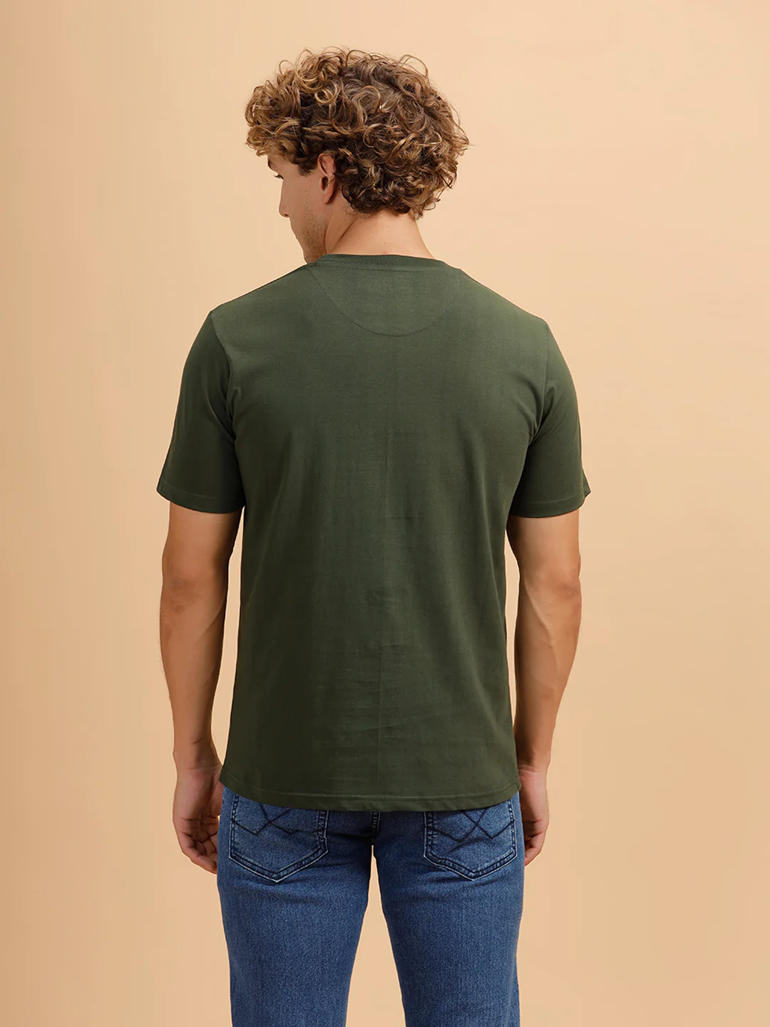 Motion Blur Printed T-Shirt | Olive - Image 3