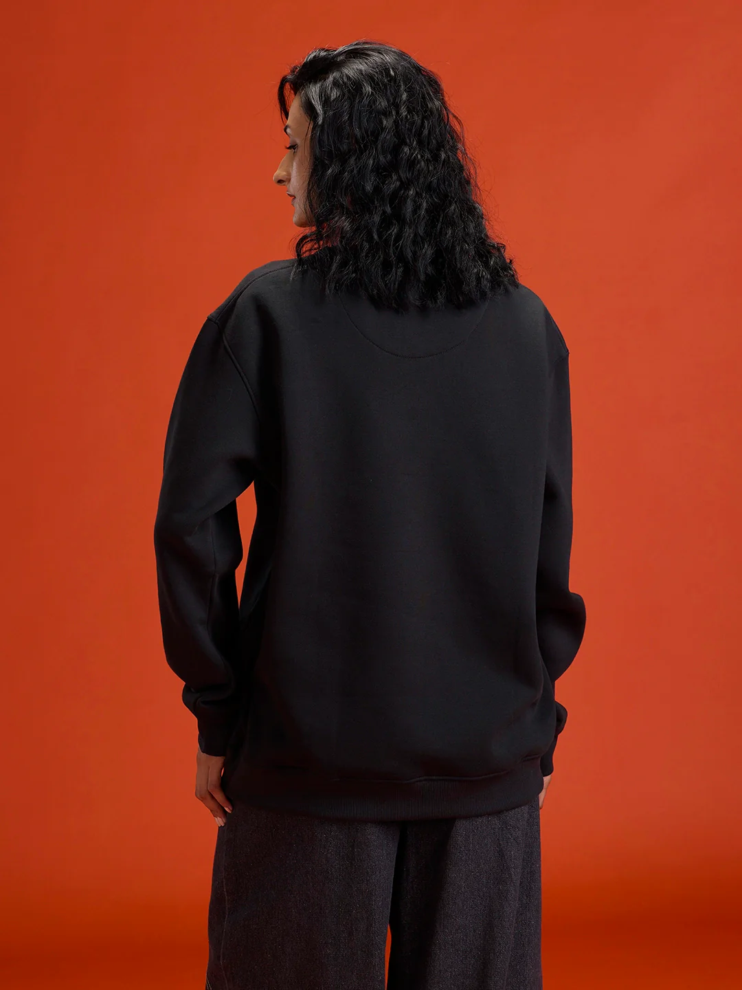 Mystical Graphic Brand Carrier Sweatshirt In Brushed Fleece | Black - Image 3