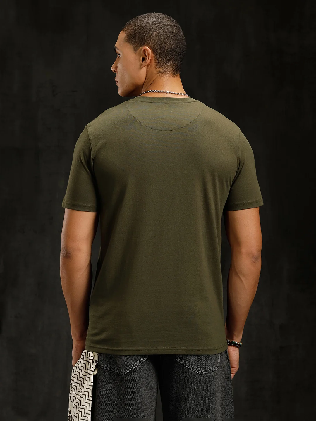 Mythical Faces Printed T-Shirt | Olive - Image 3