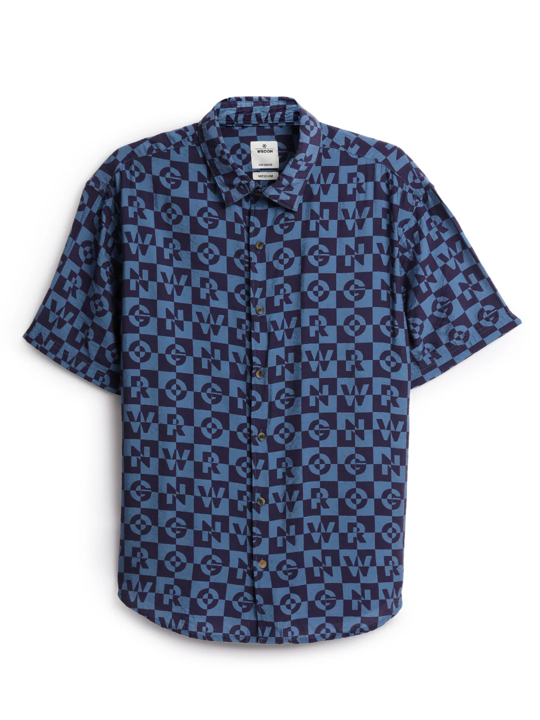 Navy Abstract AOP Shirt - Image 6