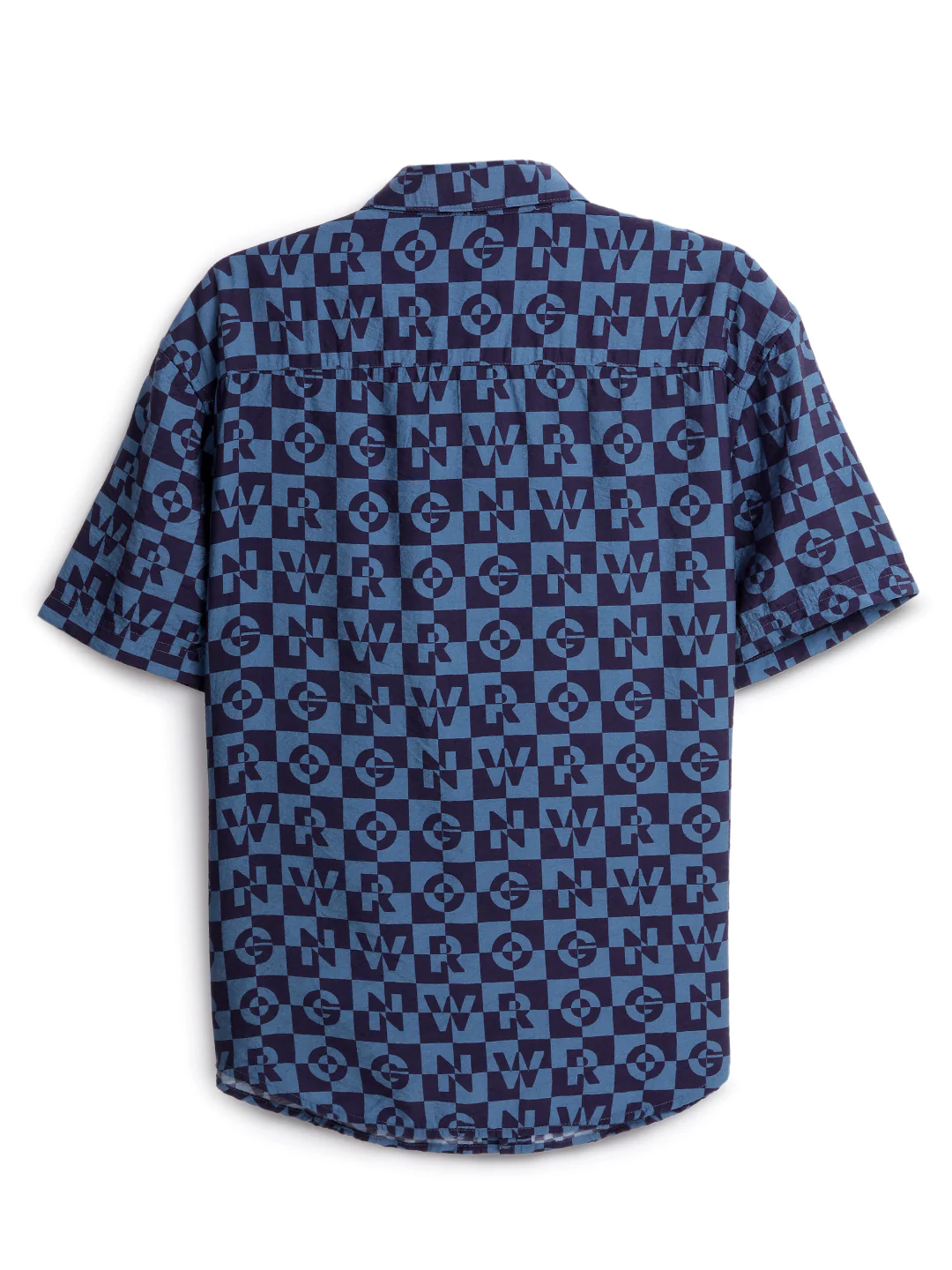 Navy Abstract AOP Shirt - Image 7
