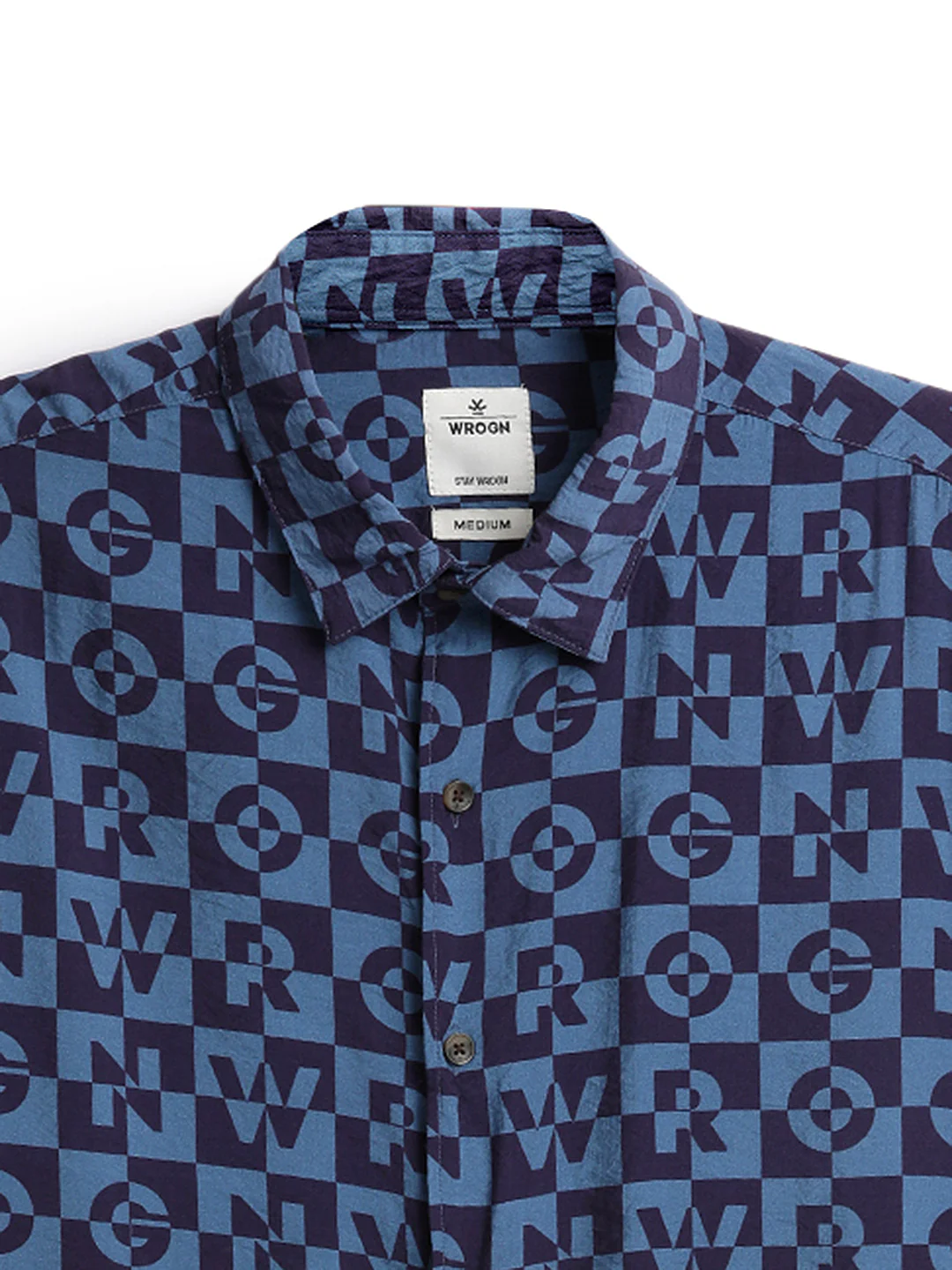 Navy Abstract AOP Shirt - Image 8