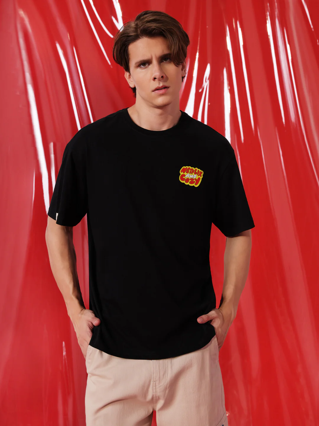Netflix and Cozy Oversized T-Shirt - Image 3