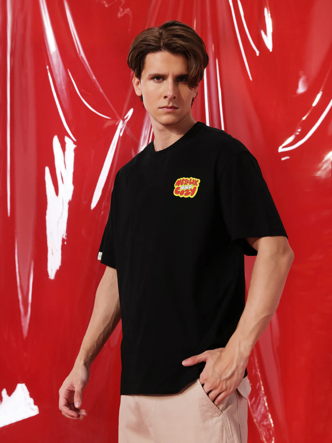 Netflix and Cozy Oversized T-Shirt - Image 4