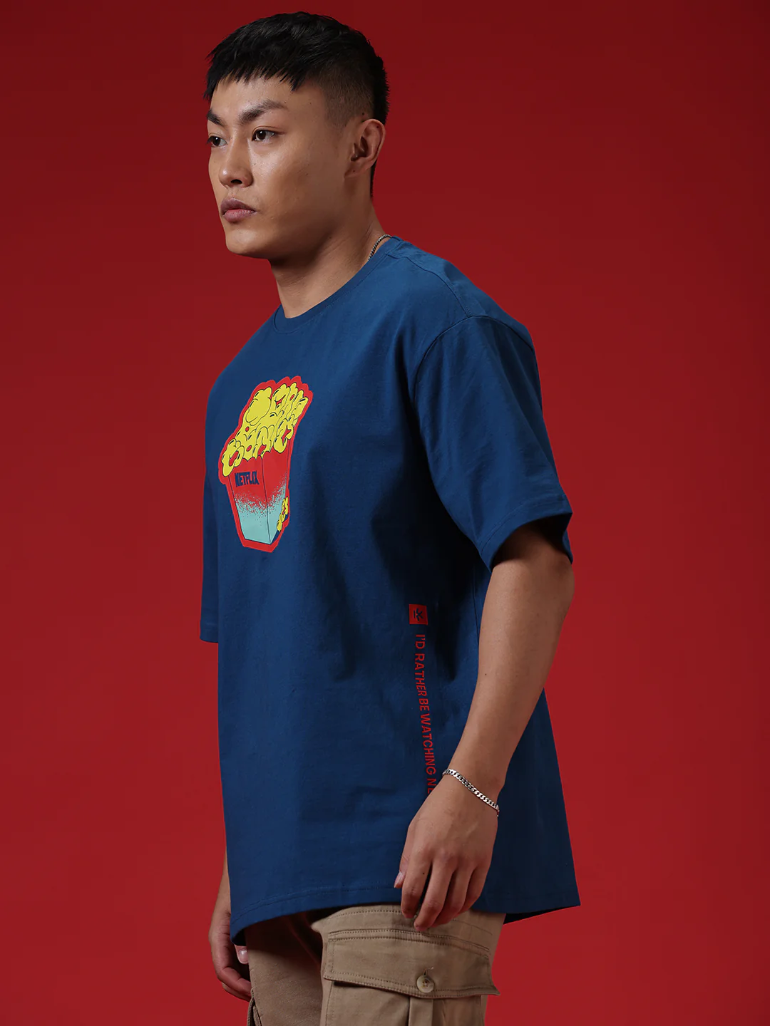 Netflix Bucket Oversized Blue T-Shirt - Image 4