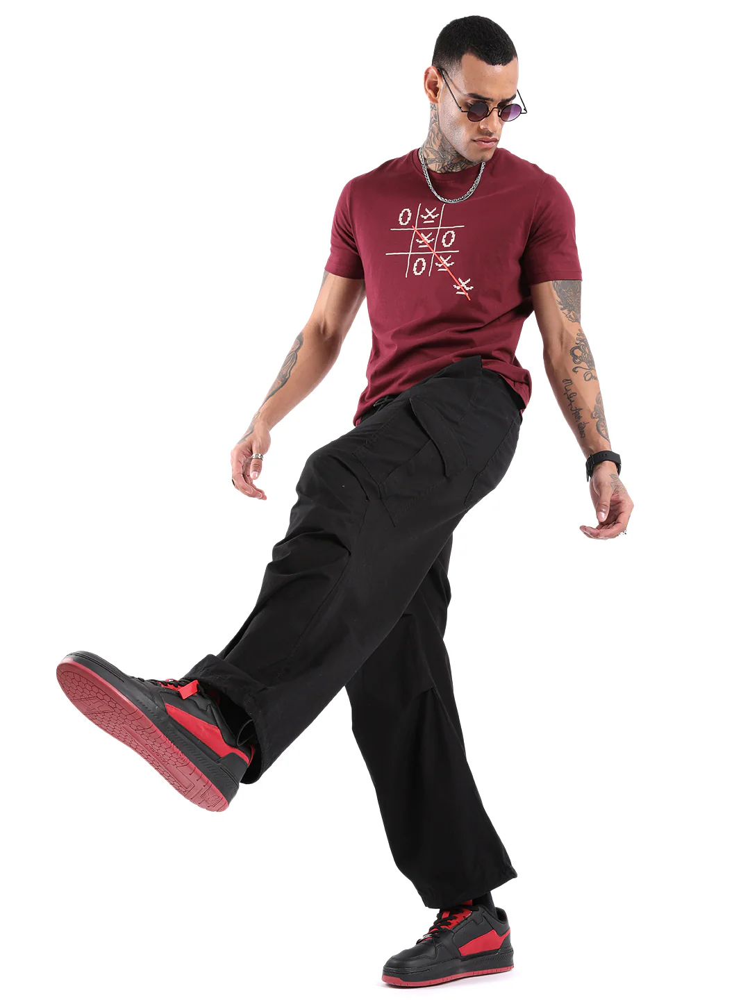 Noughts and Crosses Maroon Printed T-Shirt - Image 2