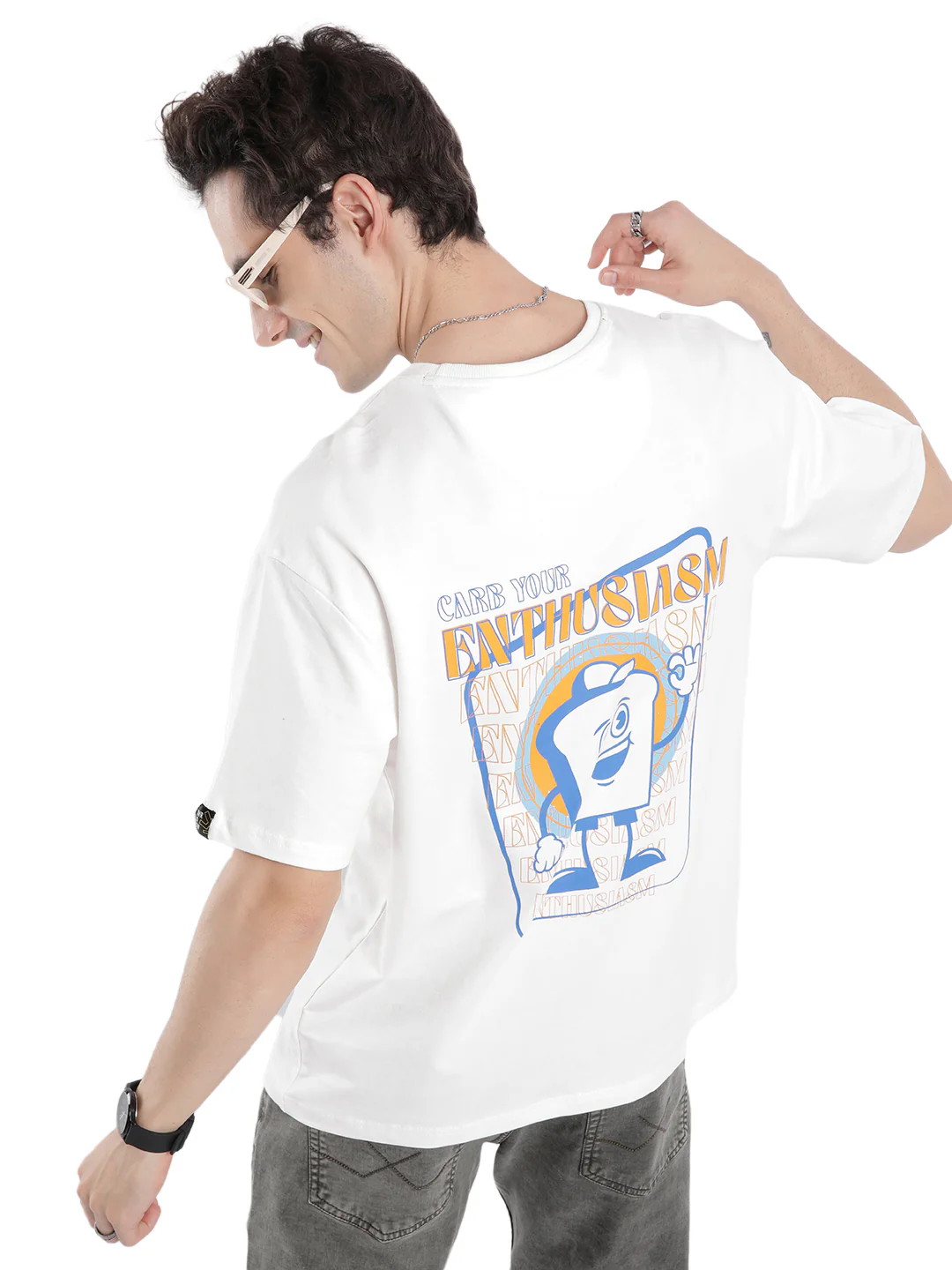 Off White Printed T-Shirt - Image 2