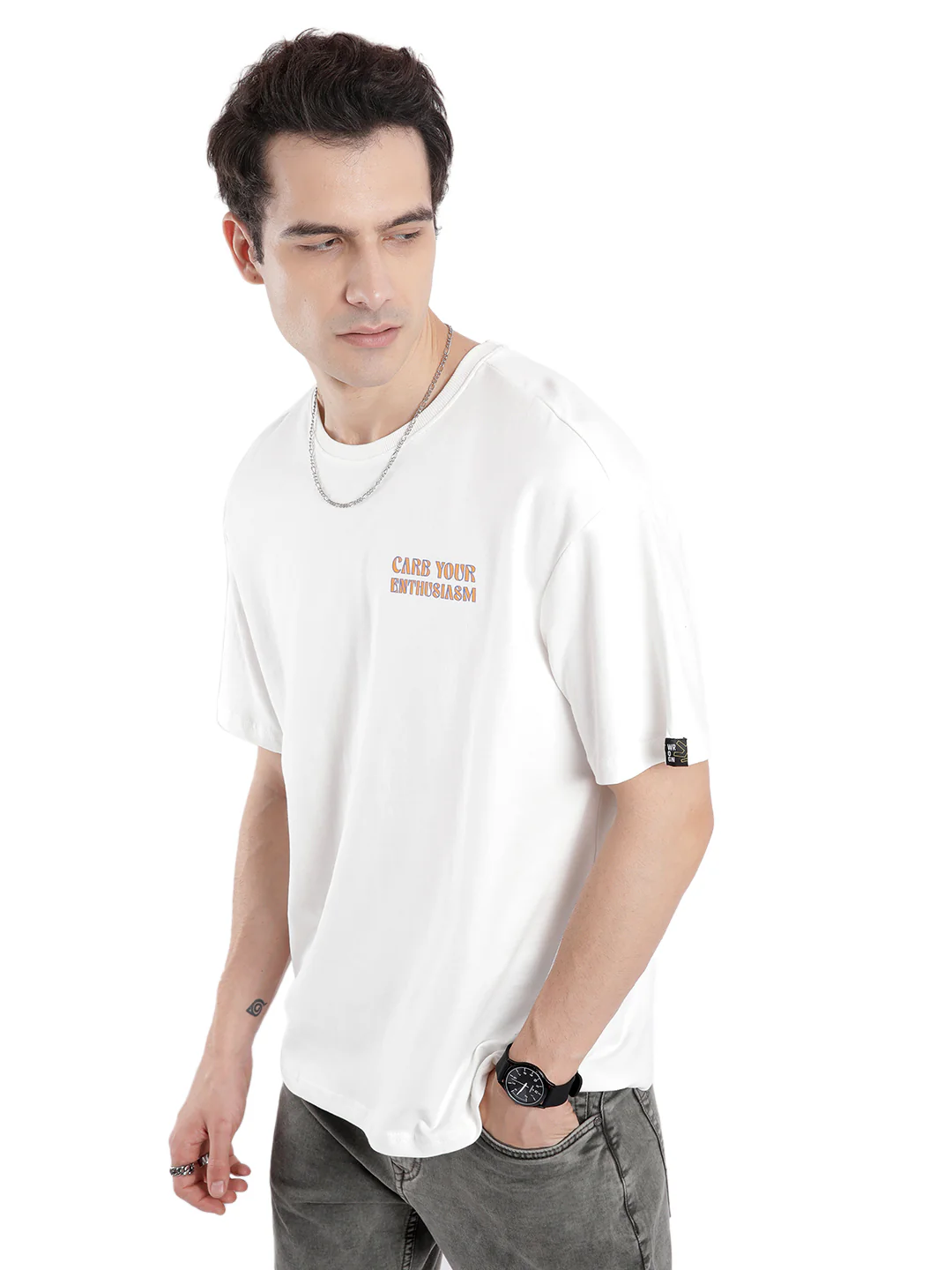 Off White Printed T-Shirt - Image 6