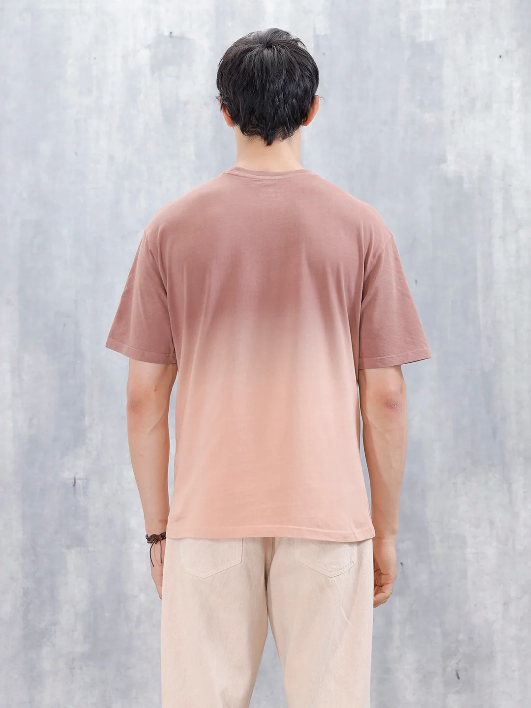 Ombre Dye Oversized Fit T-Shirt For Men | Brown - Image 3