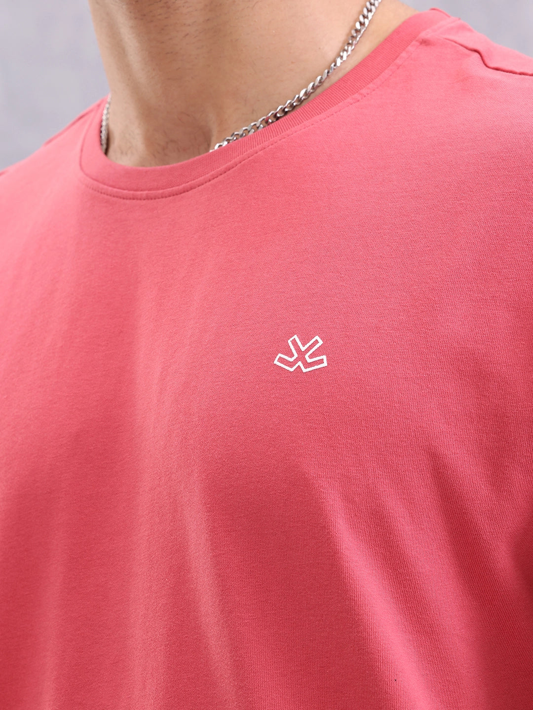 Ombre Dyed Back Graphic Printed Oversized Fit T-Shirt | Red - Image 5
