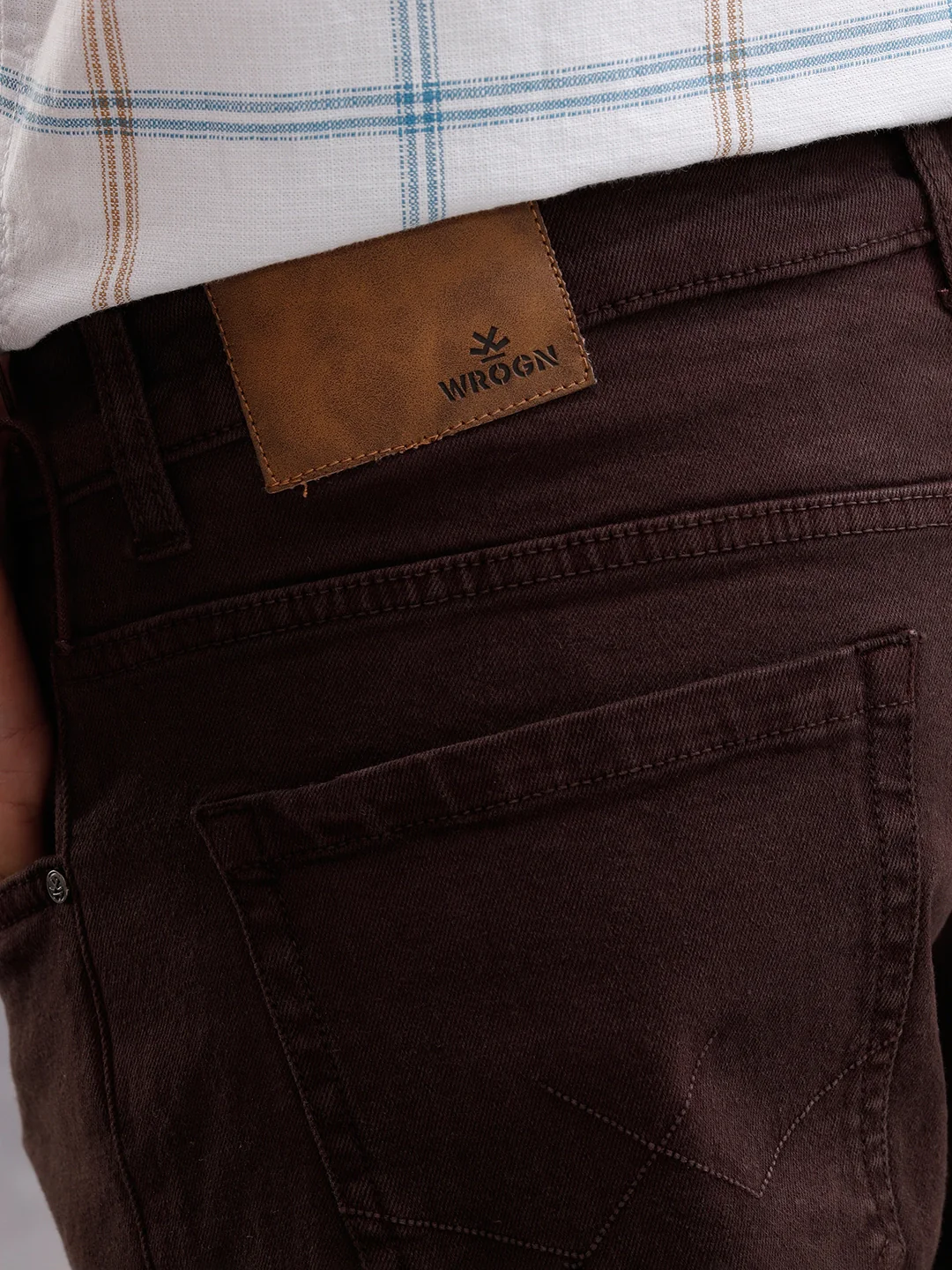 Overdyed 5 Pocket Jeans | Brown - Image 5