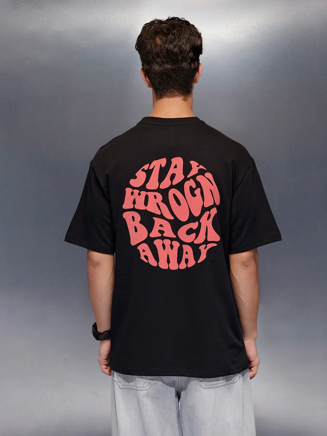 Oversized back-print tshirt | Black - Image 3
