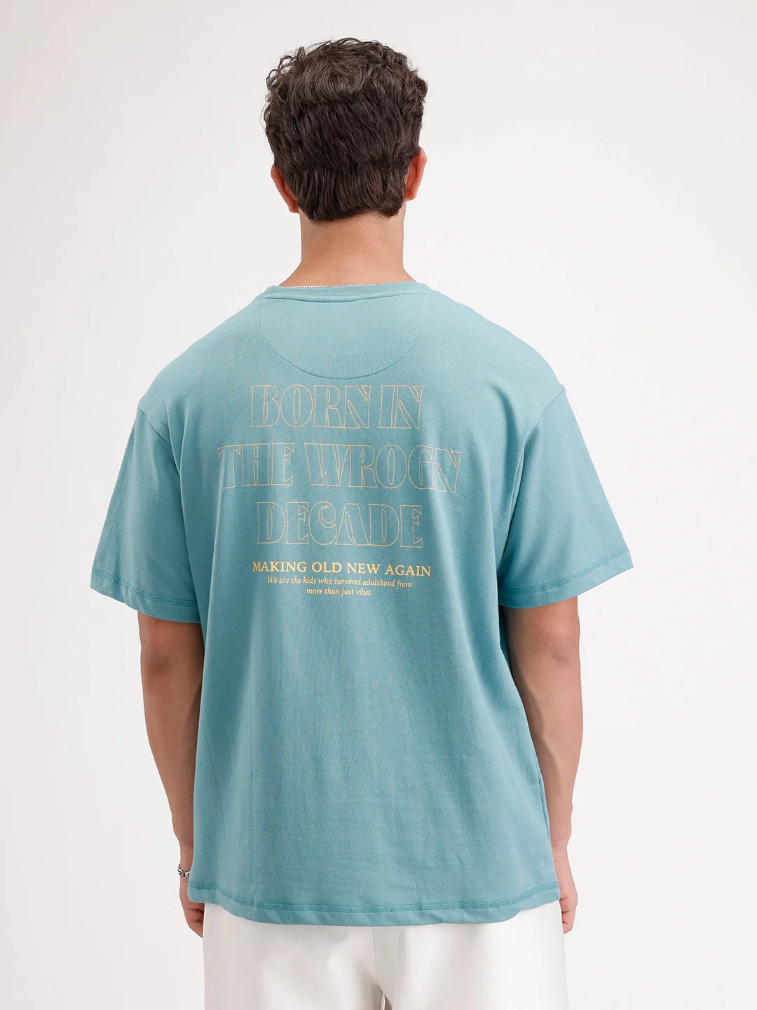 Oversized Back Printed T-Shirt | Green - Image 3