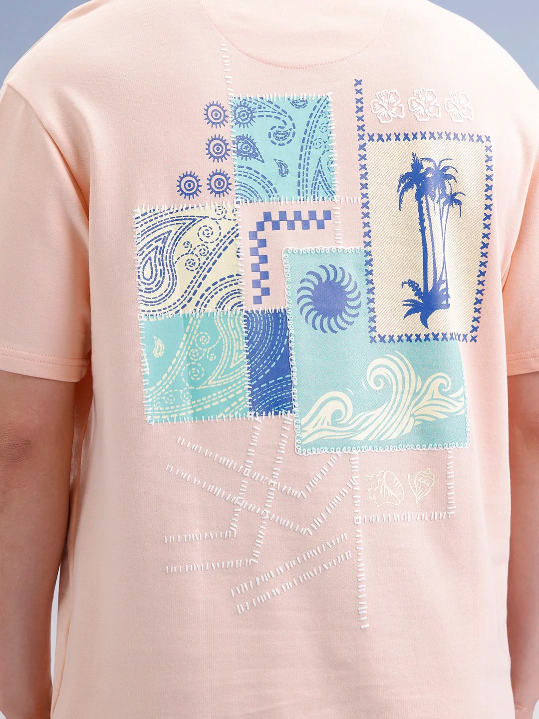 Oversized Back Printed T-Shirt  | Peach - Image 5