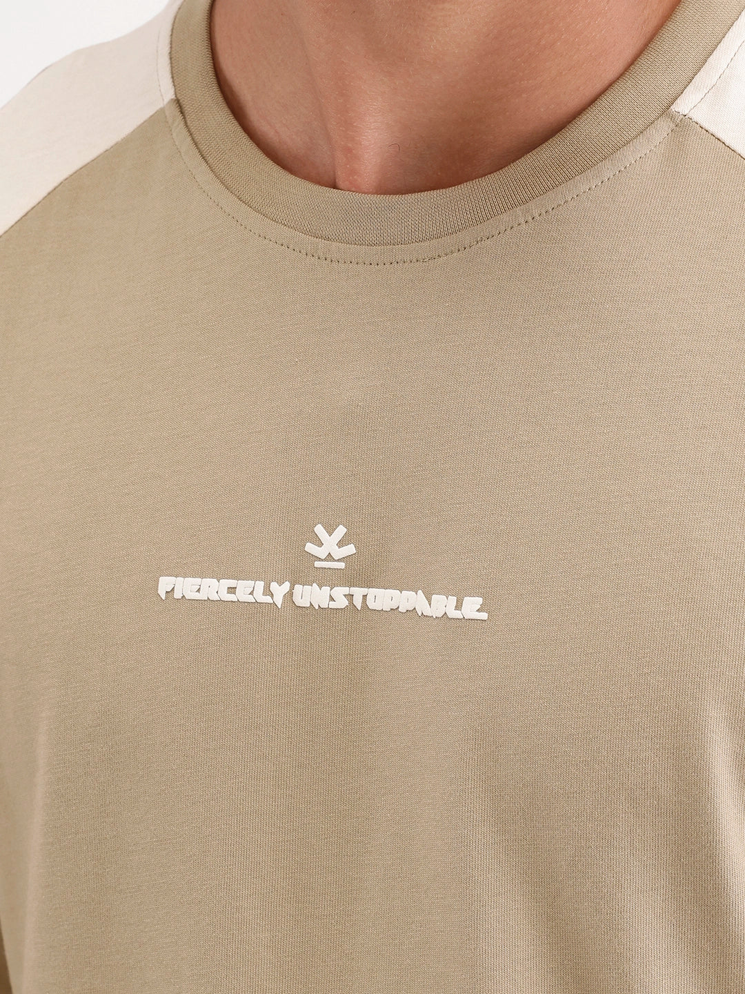 Oversized Cut & Sew T-Shirt | Khaki - Image 5