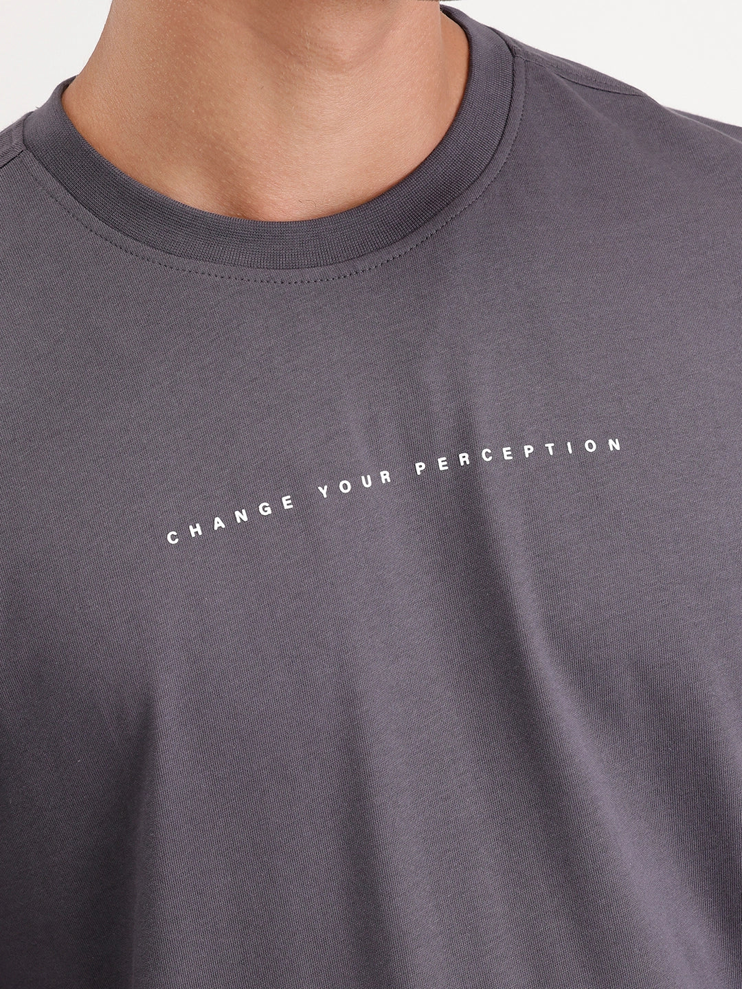 Oversized Fit Back Printed T-Shirt | Dark Grey - Image 7