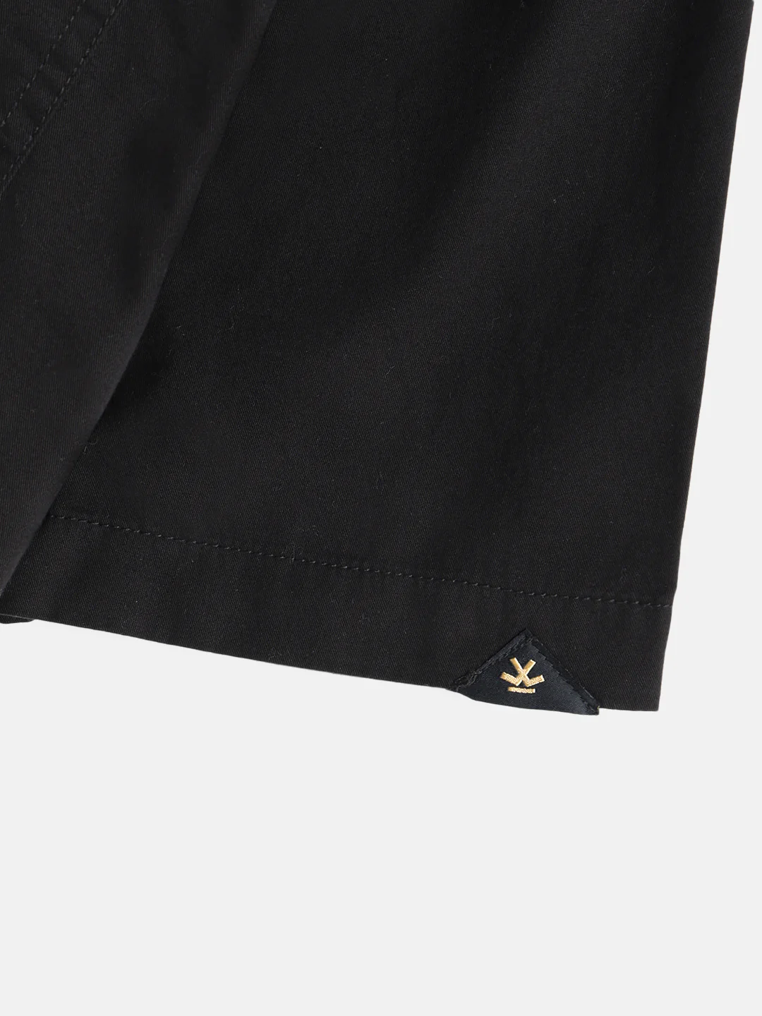 Oversized Half Placket Popover Shirt | Black - Image 9