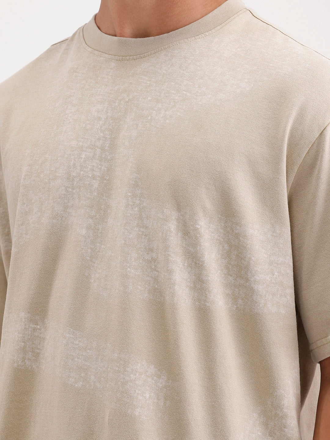Oversized Placement Printed T-Shirt | Khaki - Image 5