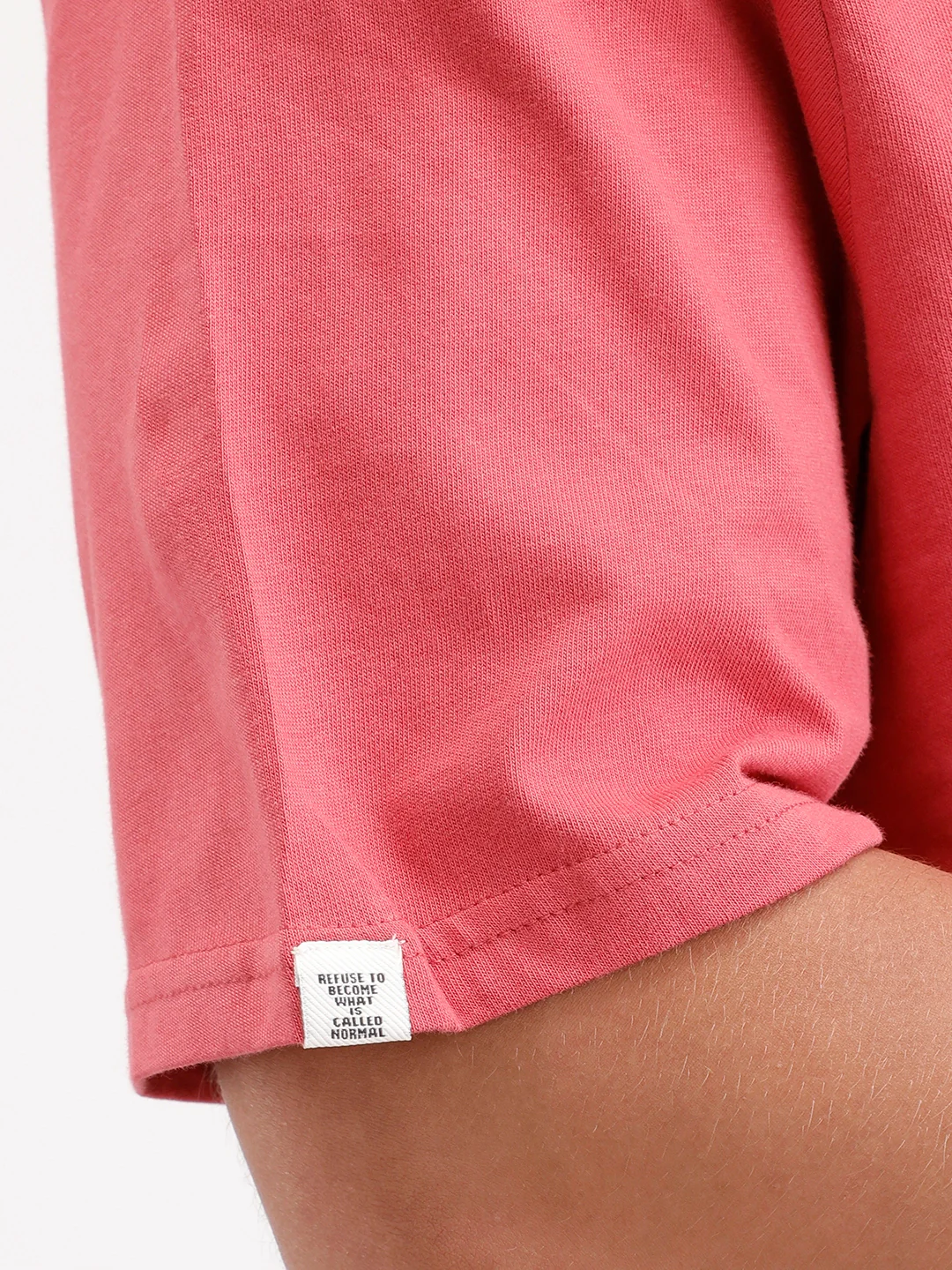 Oversized Placement Printed T-Shirt | Red - Image 7