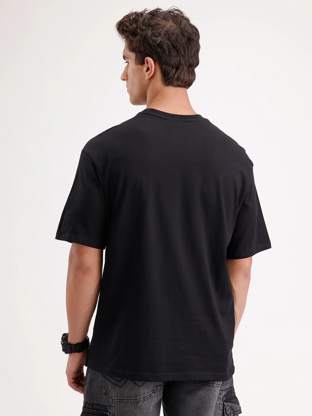 Oversized Puffer Printed T-Shirt | Black - Image 3