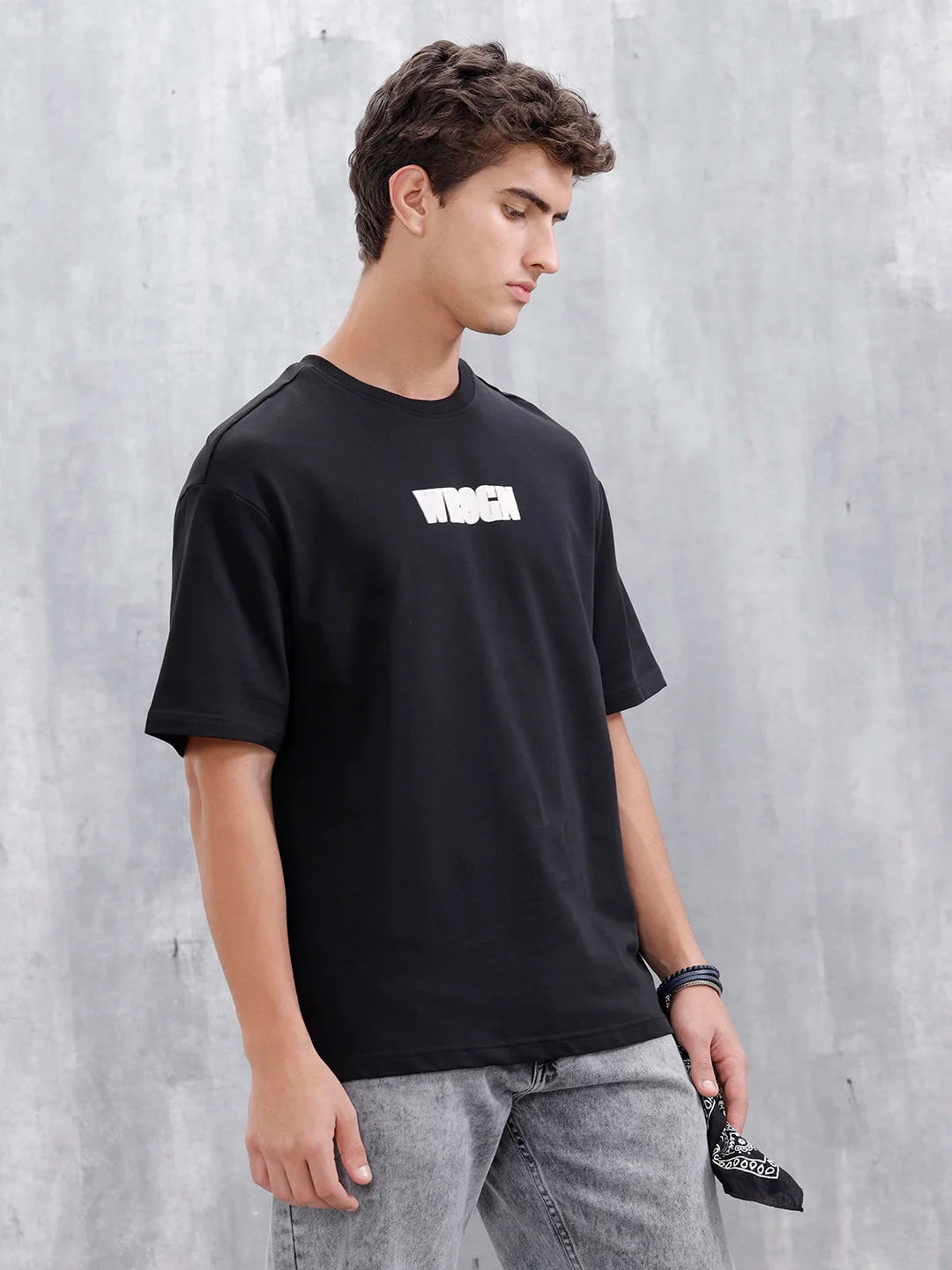 Oversized Skeletal Graphic T-Shirt | Black - Image 5