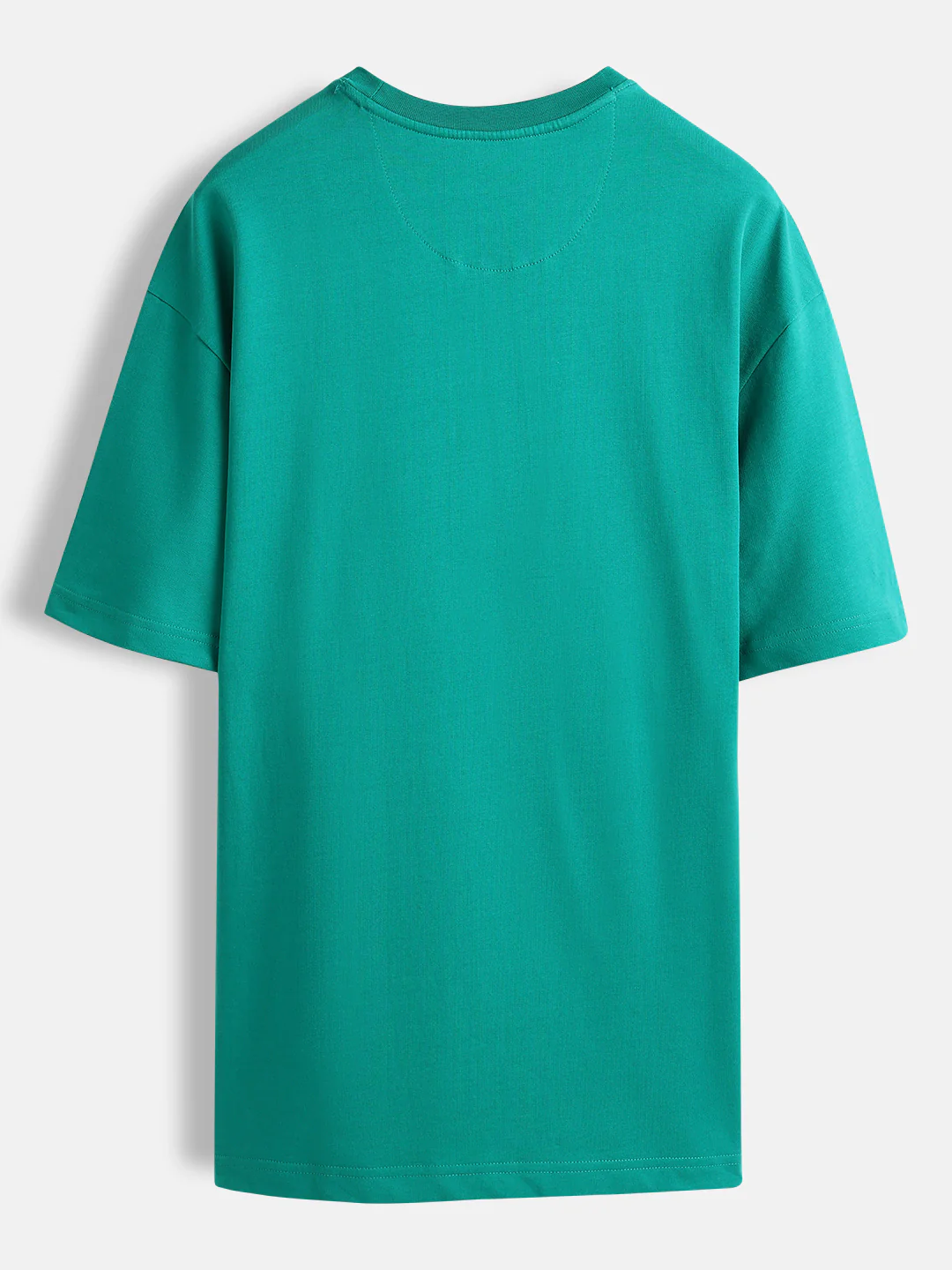 Oversized T-shirt with embroidered chest detail | Green - Image 9