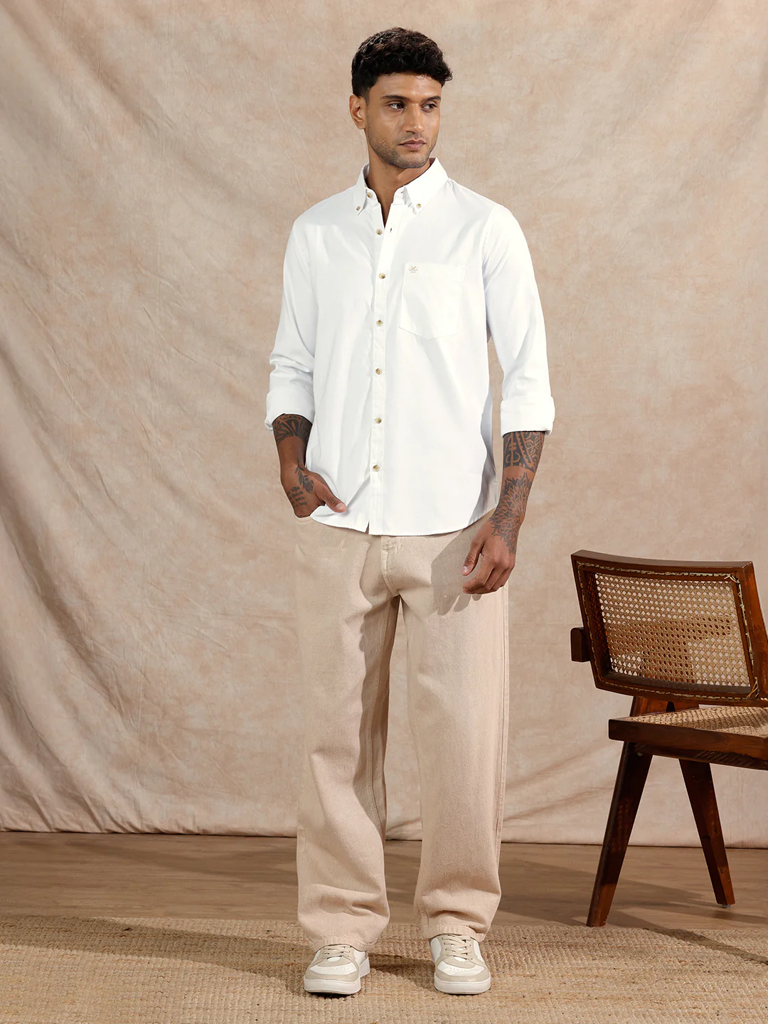 Oxford Button Down Shirt | White - Image 2