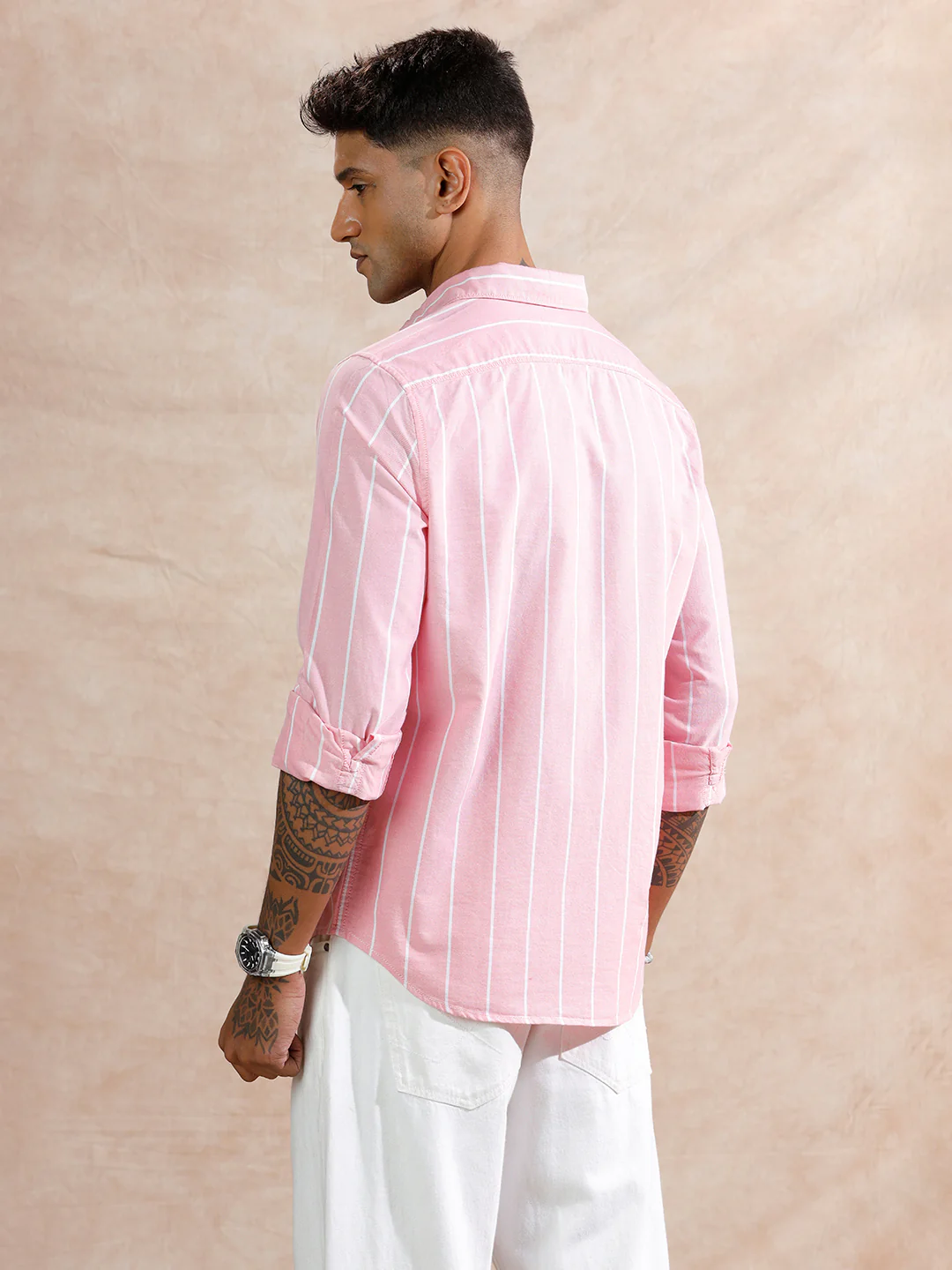 Oxford Striped Shirt | Pink - Image 3