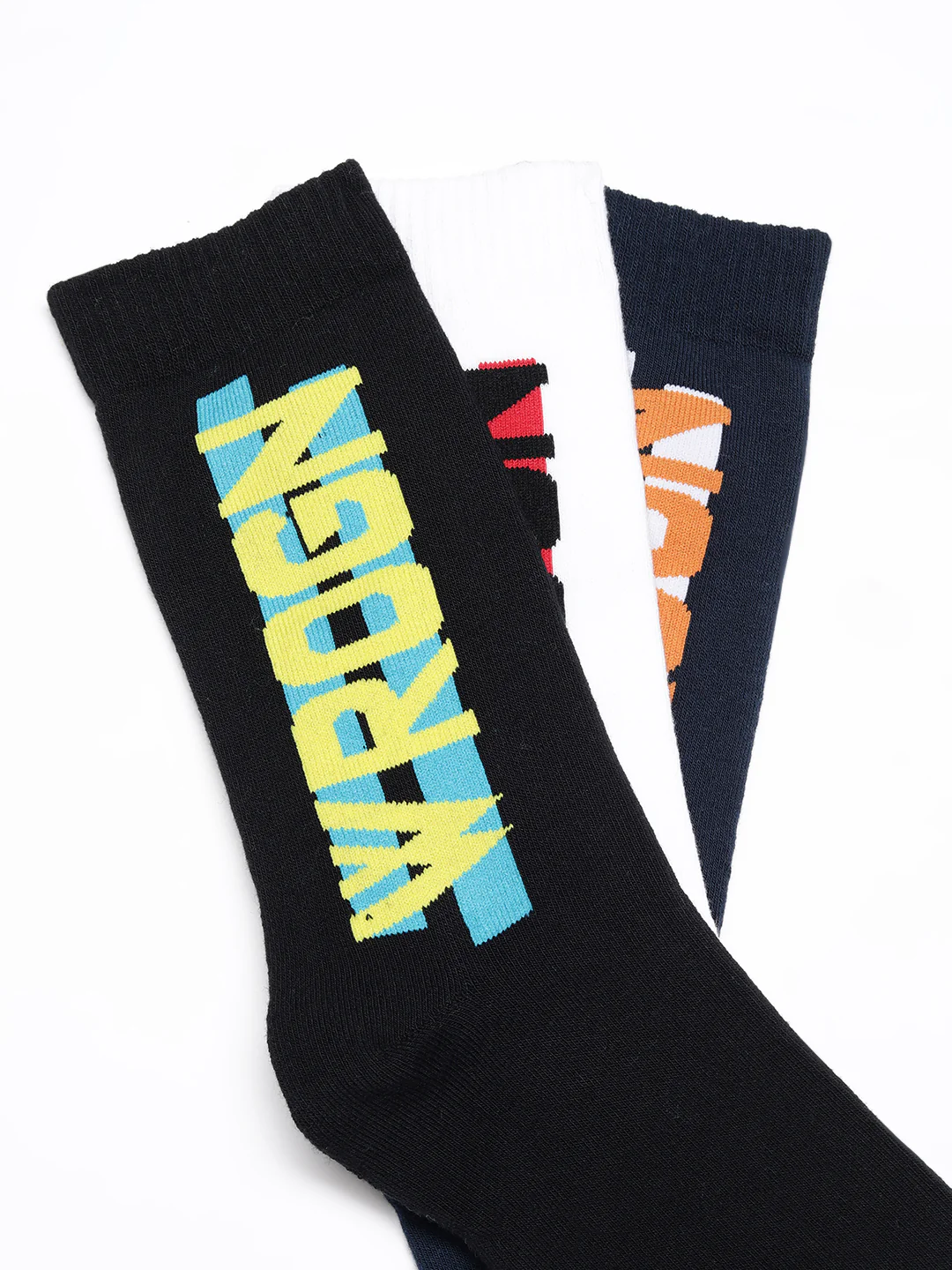 Pack of 3 Printed Wrogn Socks - Image 2