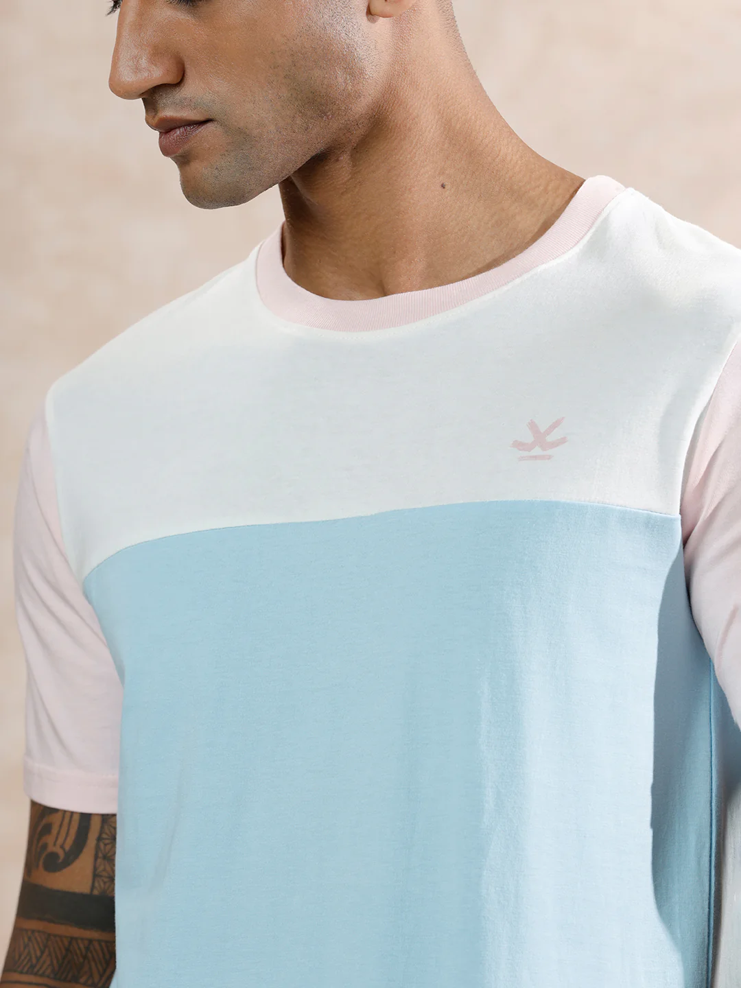 Pastle Colour Blocked T-Shirt  | Multicolor - Image 5