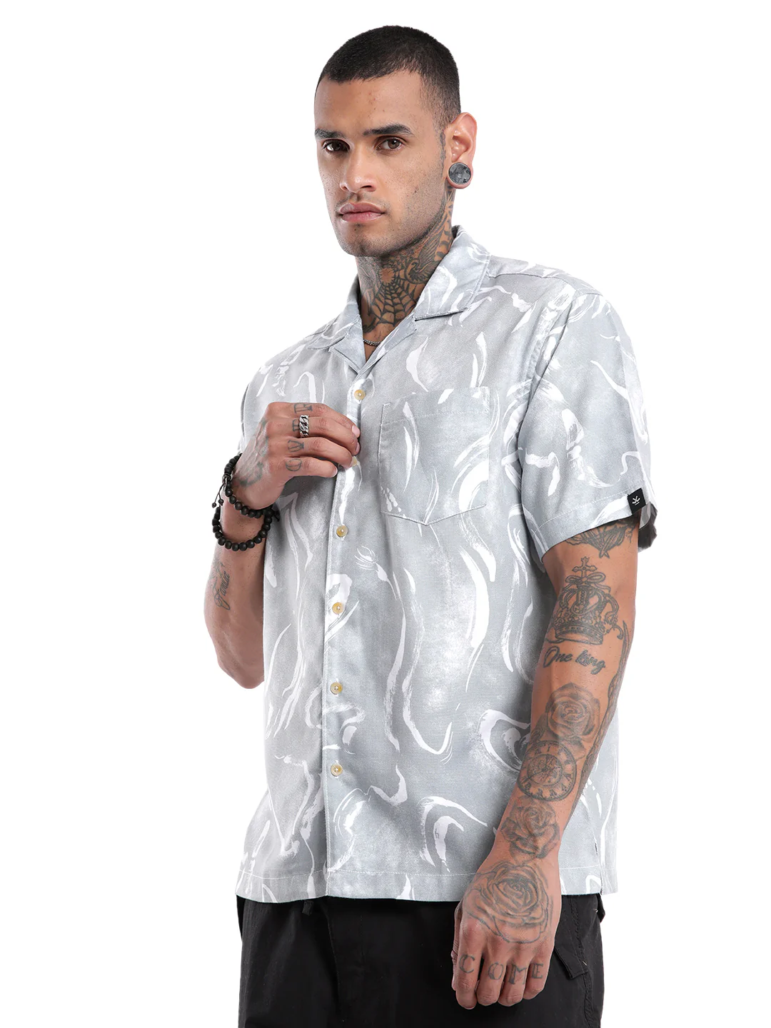 Pattern Flow Resort Collar Shirt - Image 4