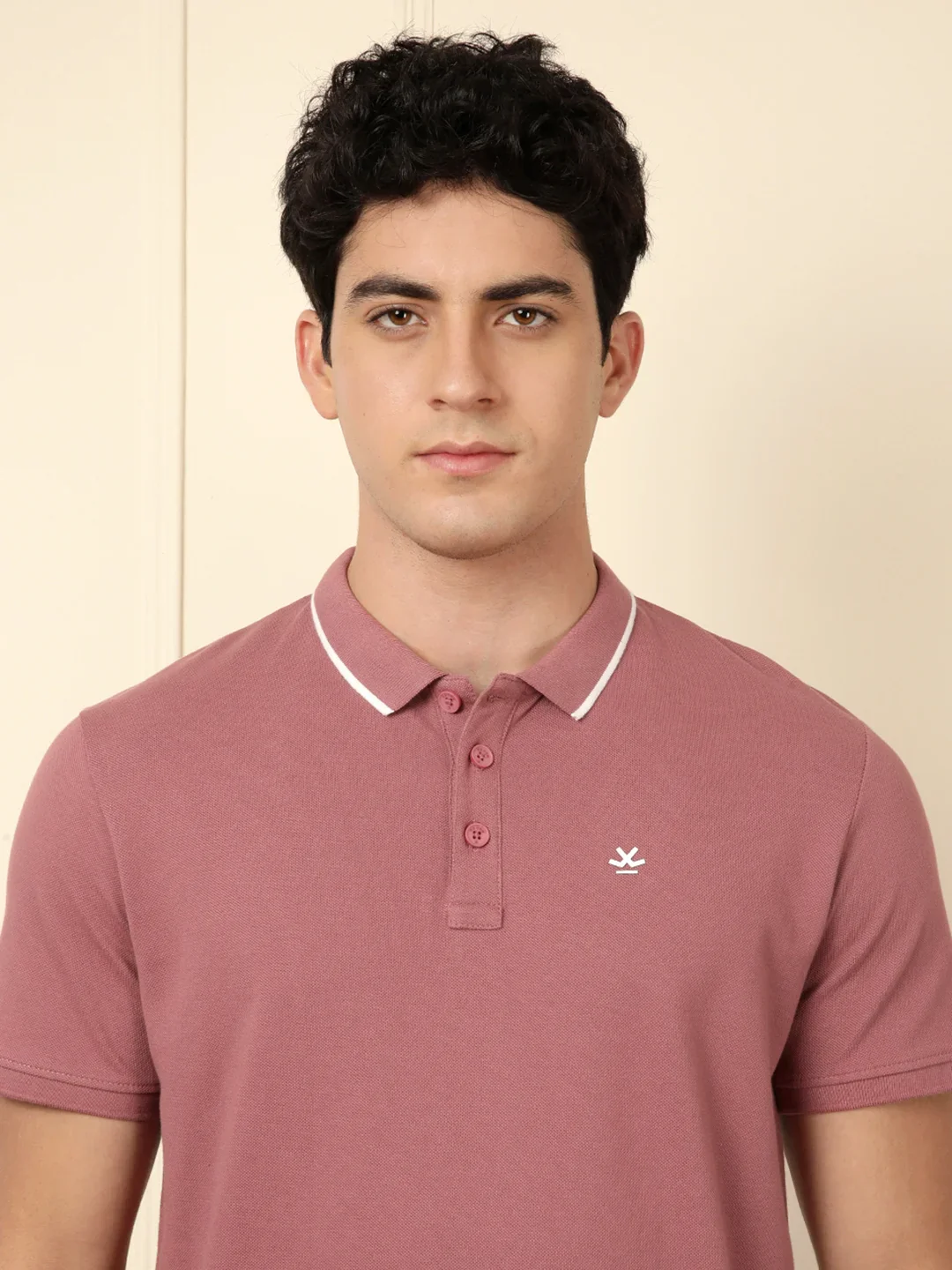 Regular Fit Pique Polo T-Shirt | Pink - Image 5