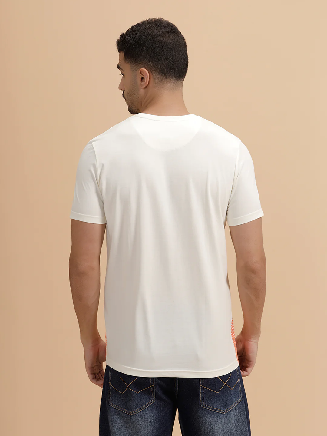 Pixel Ombre Printed T-Shirt | White - Image 3