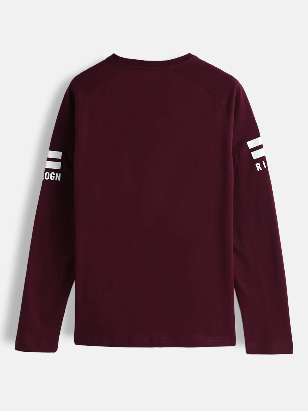 Placement Print Slim Fit Fit T-Shirt | Maroon - Image 2