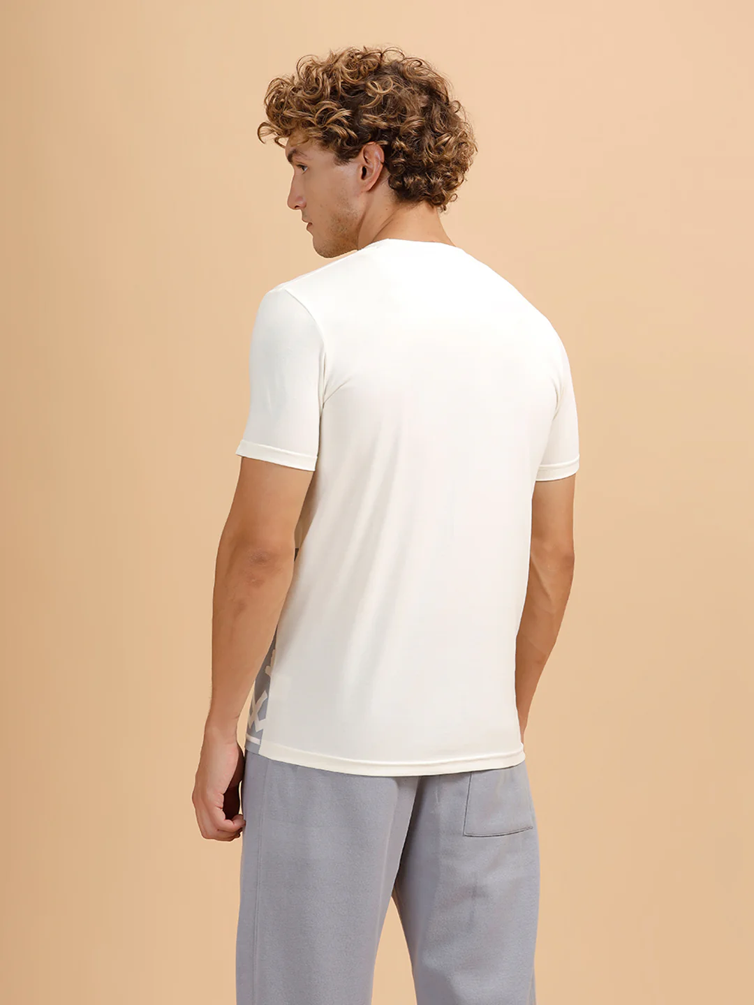 Placement Print Slim Fit T-Shirt | White - Image 3