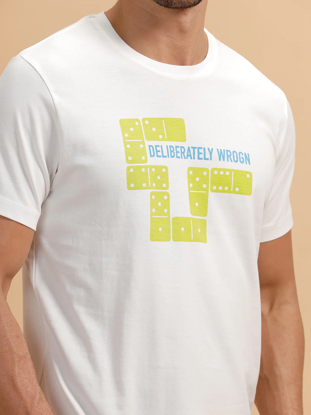 Placement Print Slim Fit T-Shirt | White - Image 5
