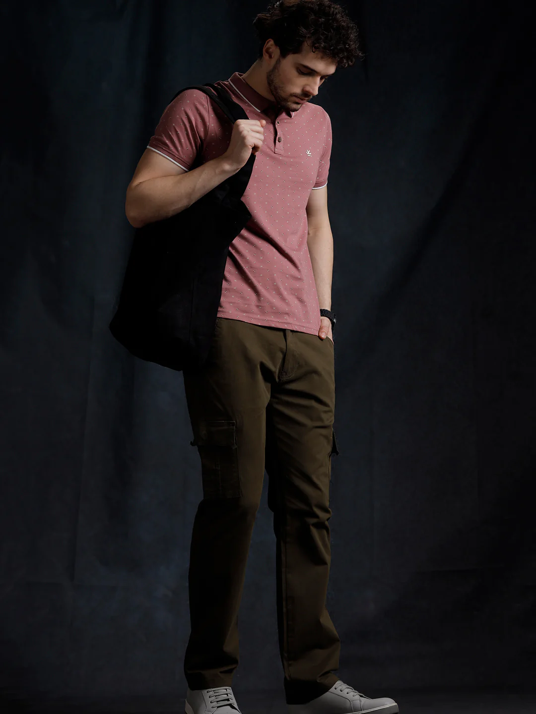 Polka Printed Polo T-Shirt - Image 2