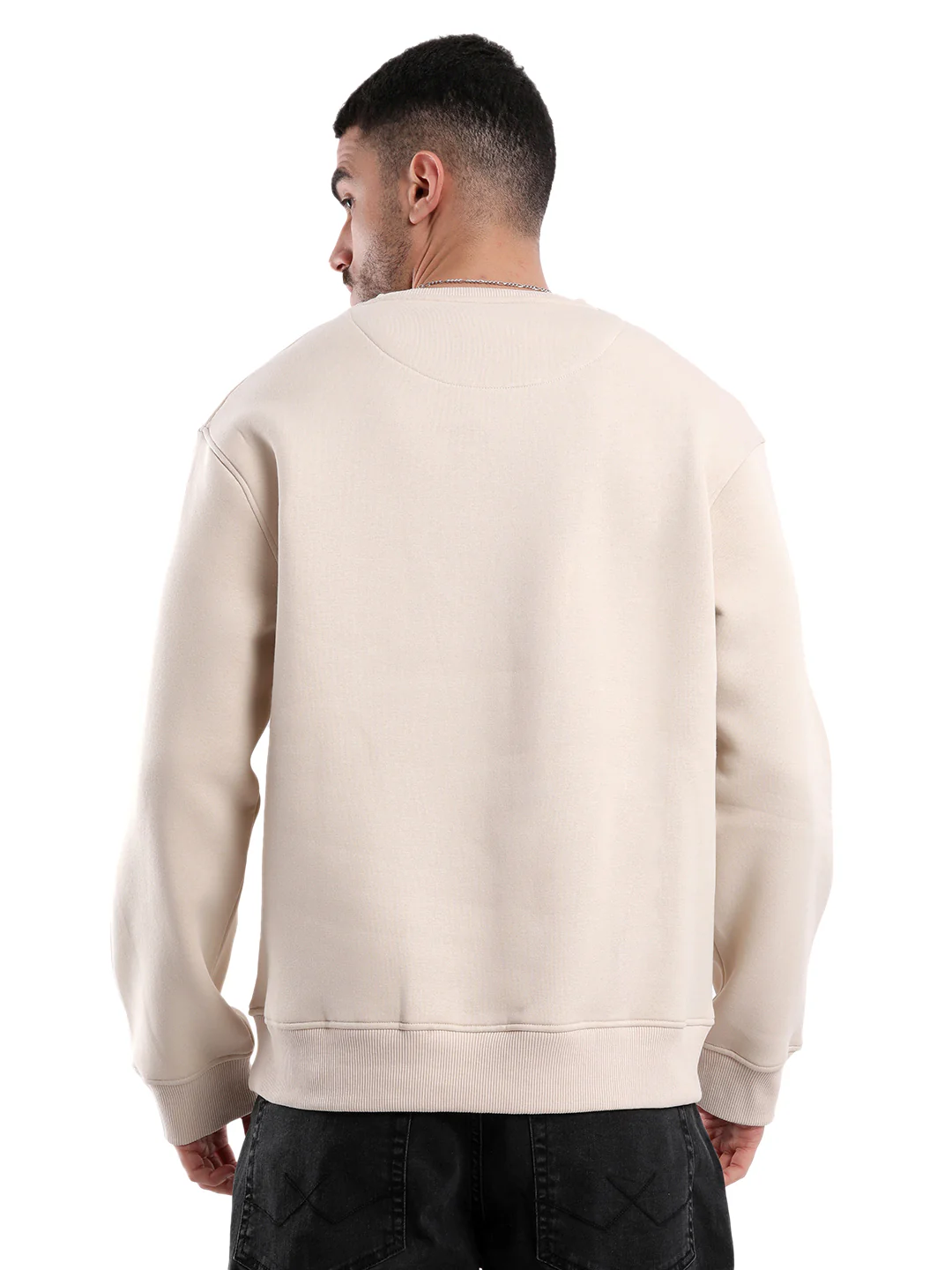 Premium Beige Emroidered Sweatshirt - Image 3
