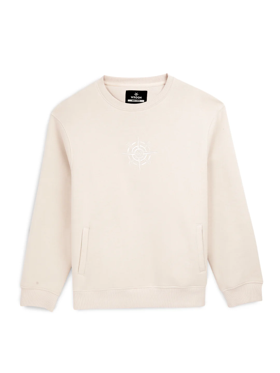 Premium Beige Emroidered Sweatshirt - Image 7