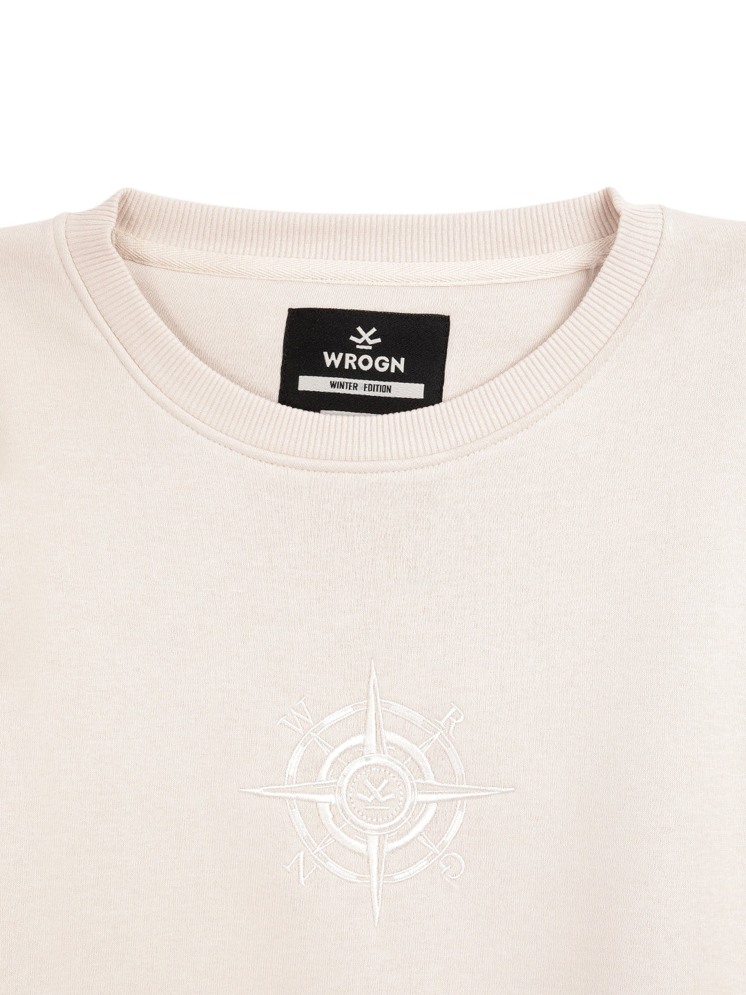 Premium Beige Emroidered Sweatshirt - Image 8