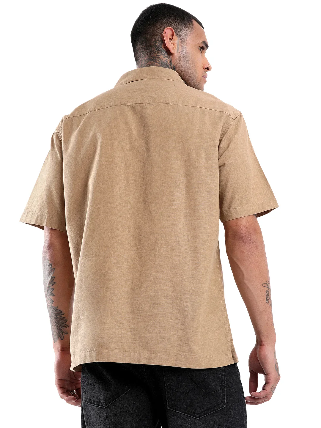 Premium Khaki Short Sleeve Shirt - Image 3