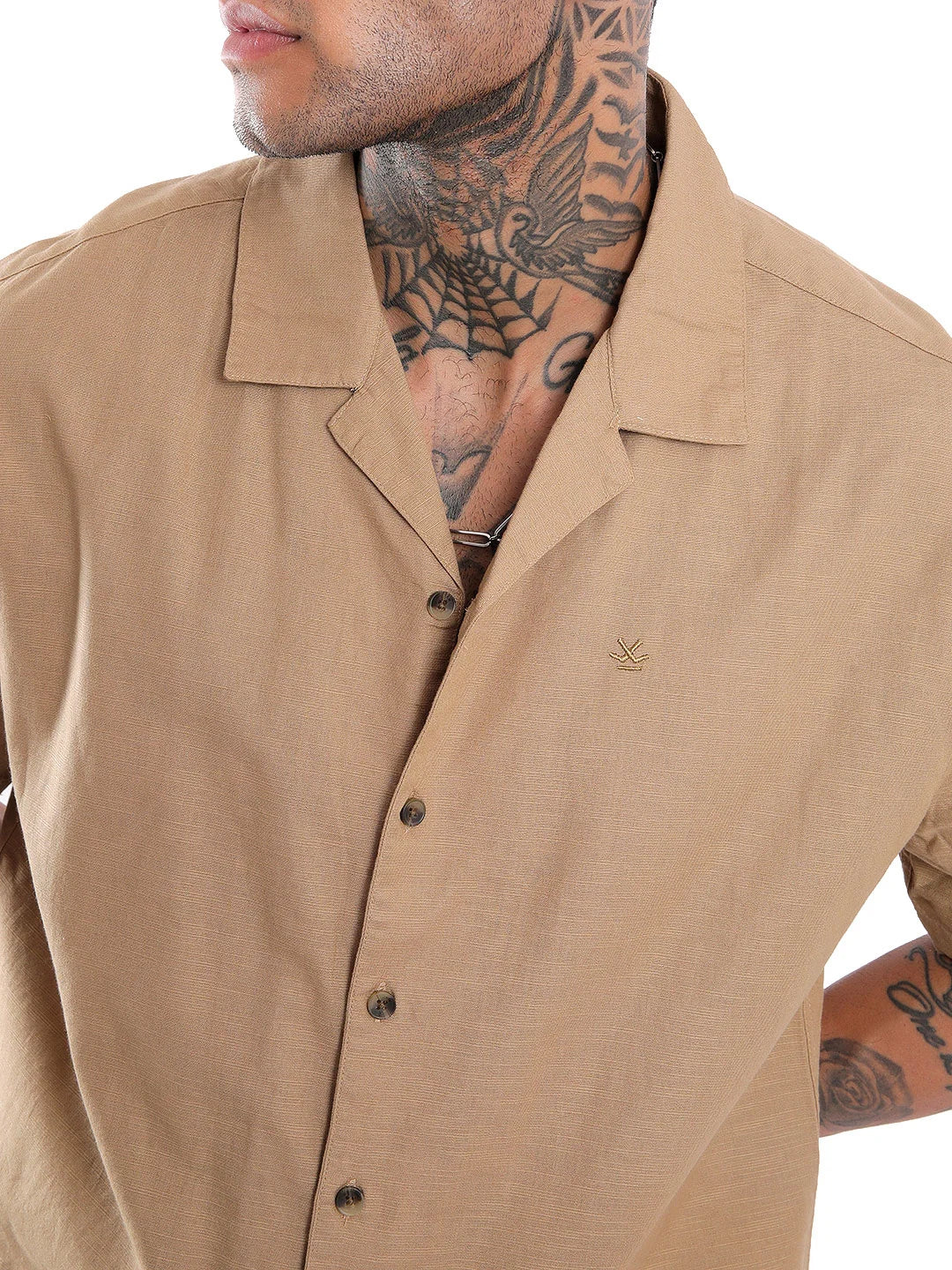 Premium Khaki Short Sleeve Shirt - Image 5