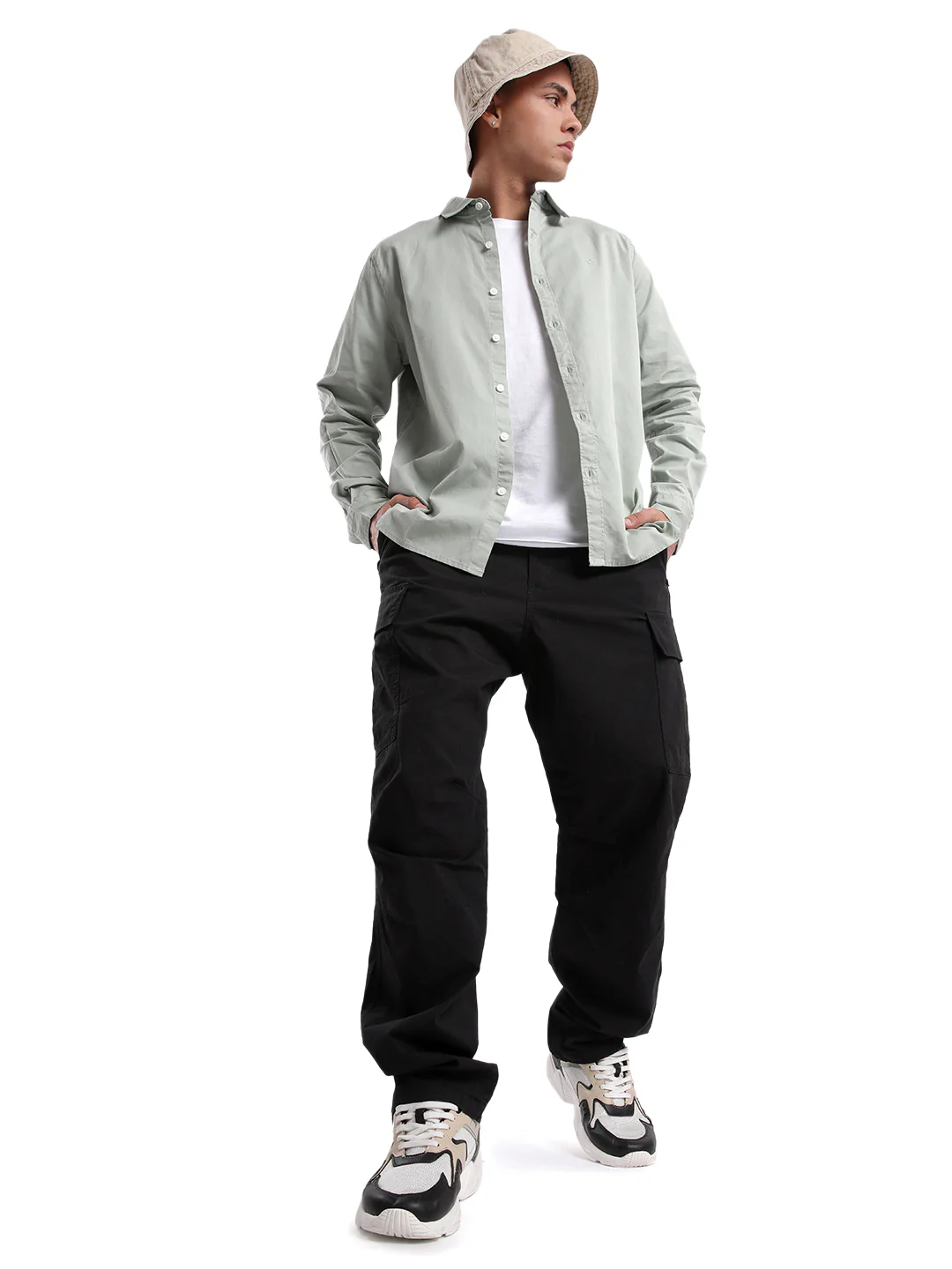 Premium Light Green Slim Fit Shirt - Image 2