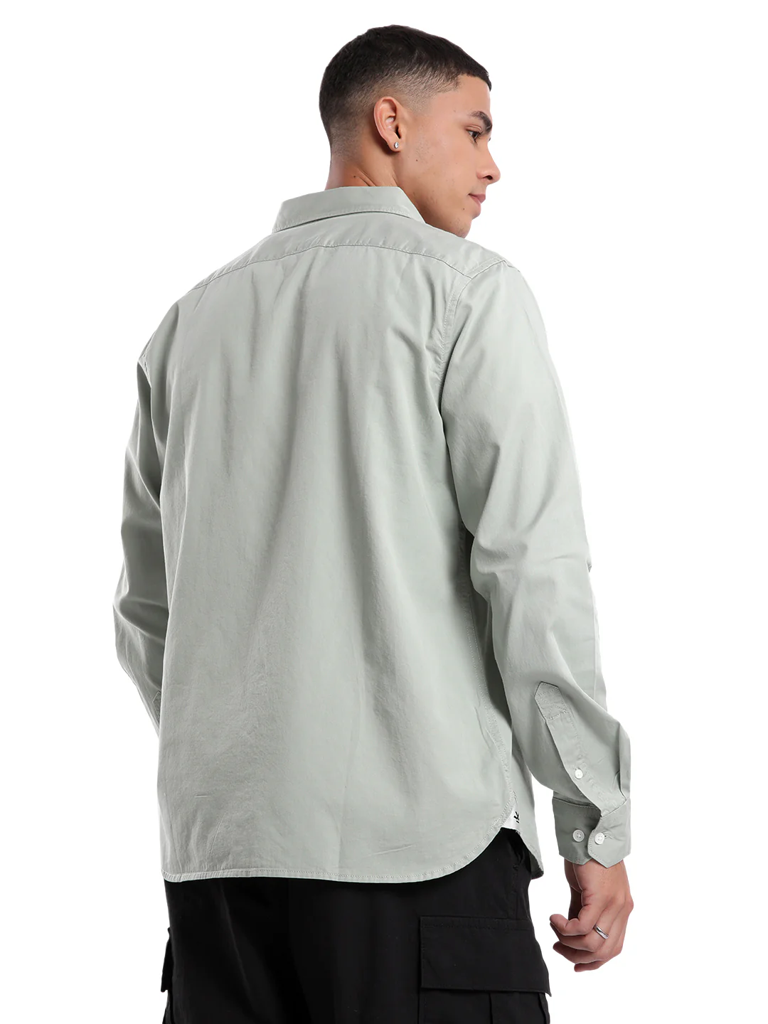 Premium Light Green Slim Fit Shirt - Image 3